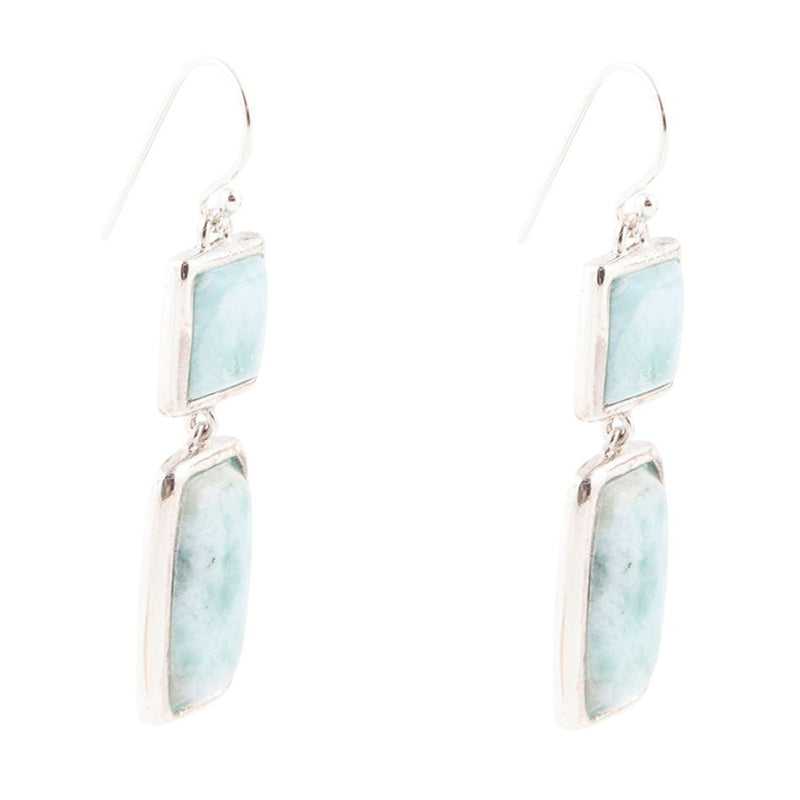 Drops of Blue Larimar Sterling Silver Earrings - Barse Jewelry