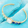 Dual Color Blue Lapis, Turquoise and Mother of Pearl Bracelet - Barse Jewelry