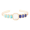 Dual Color Blue Lapis, Turquoise and Mother of Pearl Bracelet - Barse Jewelry