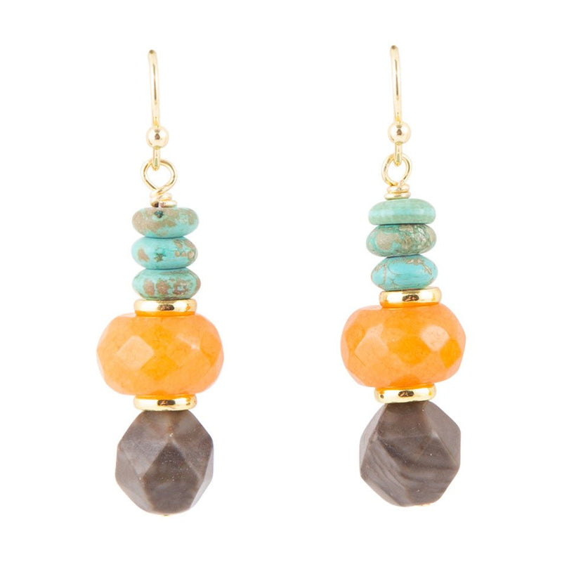 Earth Rocks Smoky Quartz Earrings - Barse Jewelry