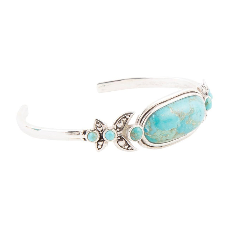 Emile Blue Turquoise Sterling Silver Cuff Bracelets - Barse Jewelry