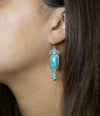 Emile Blue Turquoise Sterling Silver Dangle Earrings - Barse Jewelry