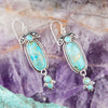 Emile Blue Turquoise Sterling Silver Dangle Earrings - Barse Jewelry