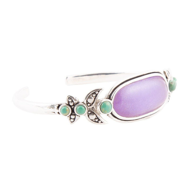 Emile Purple Quartz Sterling Silver Cuff Bracelet - Barse Jewelry