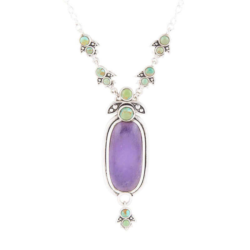 Emile Purple Quartz Sterling Silver Pendant Necklace - Barse Jewelry