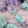 Emile Sterling Silver and Blue Turquoise Pendant Necklace - Barse Jewelry