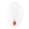 Enchanted Salmon Jasper Golden Pendant Necklace - Barse Jewelry