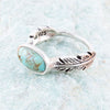 Feather Sterling Silver and Blue Turquoise Ring - Barse Jewelry