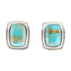 Fiji Isles Blue Turquoise Sterling Silver Clip Earrings - Barse Jewelry