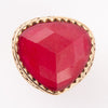 Filigreed Merlot Red Quarrtz Golden Statement Ring - Barse Jewelry