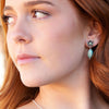 Floral Turquoise and Sterling Silver With Bead Drop Earrings - Barse Jewelry