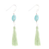 Frill Seeker Green Tassel and Sterling Silver Earrings - Barse Jewelry