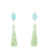 Frill Seeker Green Tassel and Sterling Silver Earrings - Barse Jewelry