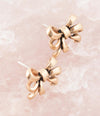 Gifted Golden Bow Post Earrings - Barse Jewelry