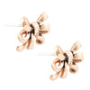 Gifted Golden Bow Post Earrings - Barse Jewelry