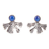 Ginko Blue Lapis and Sterling Silver Stud Earrings - Barse Jewelry