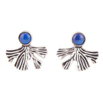 Ginko Blue Lapis and Sterling Silver Stud Earrings - Barse Jewelry