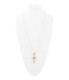 Golden Bronze Chain and White Pearl Pendant Necklaces - Barse Jewelry