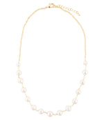 Golden Chain and White Pearl Necklaces - Barse Jewelry