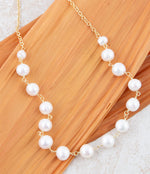 Golden Chain and White Pearl Necklaces - Barse Jewelry