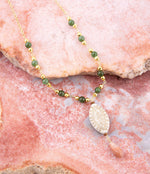 Green Jade Golden Pendant Necklace - Barse Jewelry