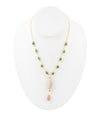 Green Jade Golden Pendant Necklace - Barse Jewelry