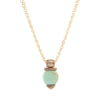 Green Turquoise Double Golden Chain Necklace - Barse Jewelry