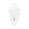 Green Turquoise Double Golden Chain Necklace - Barse Jewelry