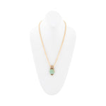 Green Turquoise Double Golden Chain Necklace - Barse Jewelry