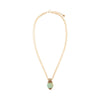 Green Turquoise Double Golden Chain Necklace - Barse Jewelry