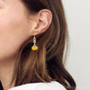 Harmony Orange Quartz Golden Drop Earrings - Barse Jewelry