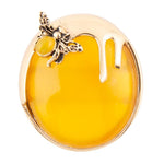 Honey Bee Yellow Agate Golden Ring - Barse Jewelry