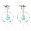 Honey Blue Turquoise Sterling Silver Drop Earrings - Barse Jewelry