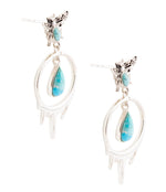 Honey Blue Turquoise Sterling Silver Drop Earrings - Barse Jewelry