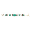 Ikkat Green Chrysocolla Golden Link Bracelet - Barse Jewelry