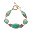 Ikkat Green Chrysocolla Golden Link Bracelet - Barse Jewelry