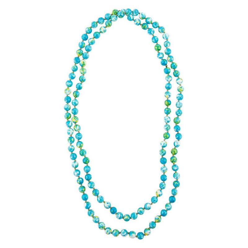 Immeasurable Ocean jade Blue Knotted Necklace - Barse Jewelry