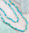 Immeasurable Ocean jade Blue Knotted Necklace - Barse Jewelry