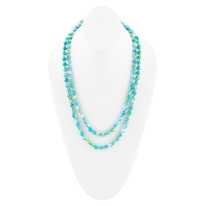 Immeasurable Ocean jade Blue Knotted Necklace - Barse Jewelry