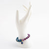 Indigo Blue Agate Purple Charm Golden Bracelet - Barse Jewelry