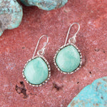 Intricate Green Turquoise and Sterling Silver Earrings - Barse Jewelry