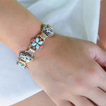 Legacy Blue Turquoise and Dalmatian Jasper Golden Bracelet - Barse Jewelry