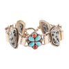 Legacy Blue Turquoise and Dalmatian Jasper Golden Bracelet - Barse Jewelry