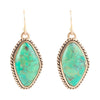 Lime Turquoise Golden Drop Earrings - Barse Jewelry