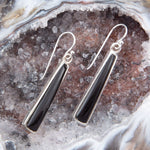 Line Black Onyx Sterling Silver Drop Earrings - Barse Jewelry