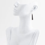 Line Black Onyx Sterling Silver Drop Earrings - Barse Jewelry