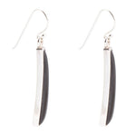 Line Black Onyx Sterling Silver Drop Earrings - Barse Jewelry