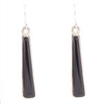 Line Black Onyx Sterling Silver Drop Earrings - Barse Jewelry