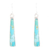 Line Blue Turquoise Sterling Silver Drop Earrings - Barse Jewelry