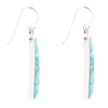 Line Blue Turquoise Sterling Silver Drop Earrings - Barse Jewelry